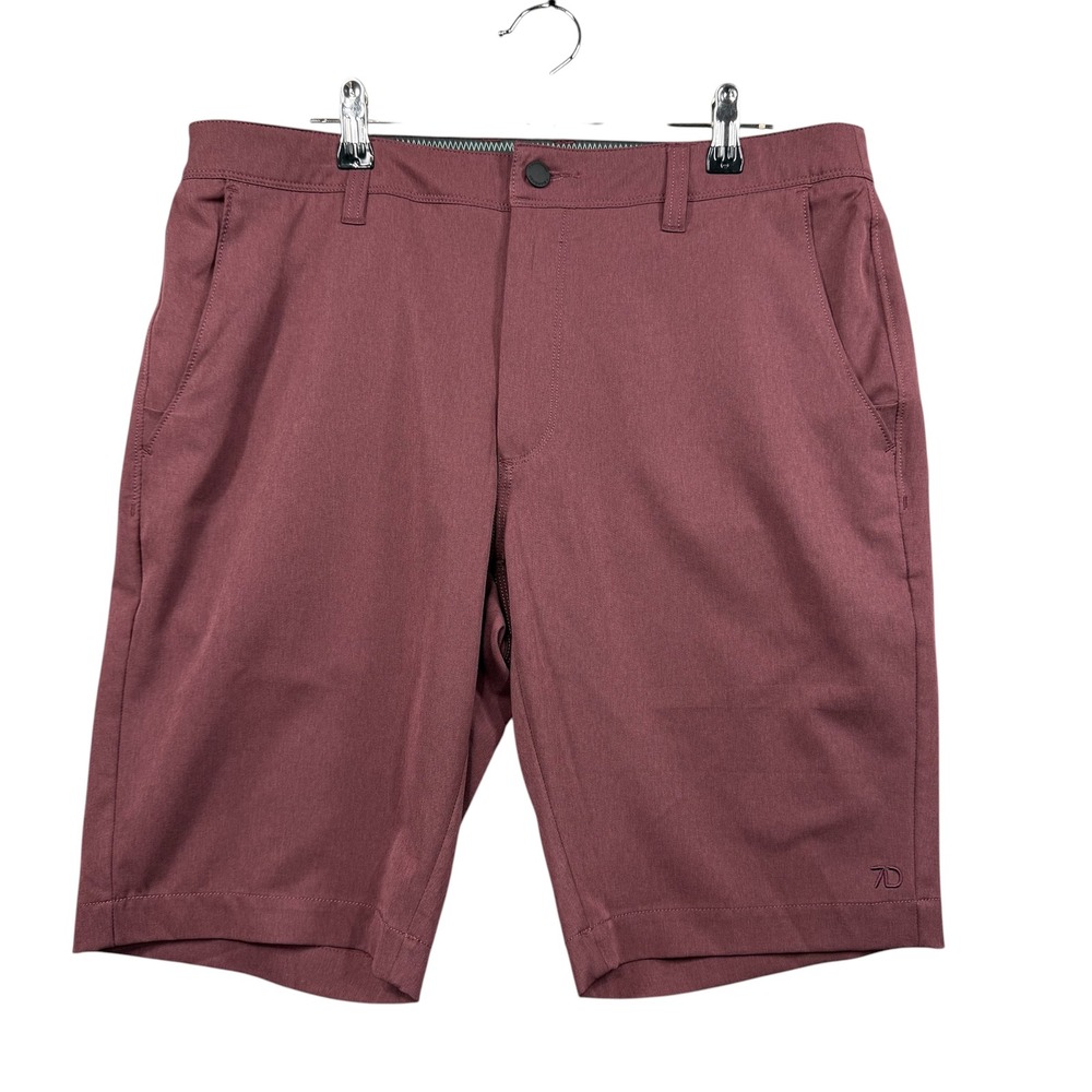 7 Diamonds Venture Performance Shorts Mens 32 Maroon STS-1206 Golf Activewear